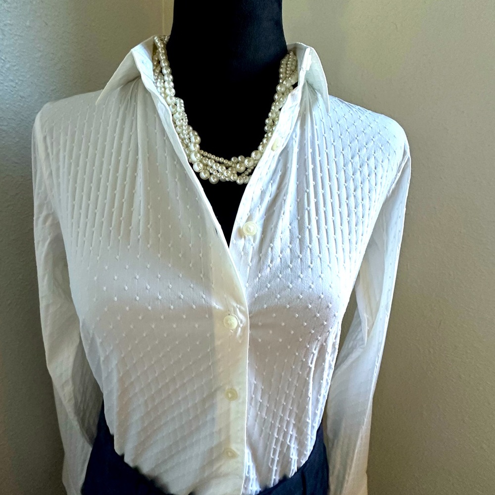 Beautiful textured button-down from Banana Republic.